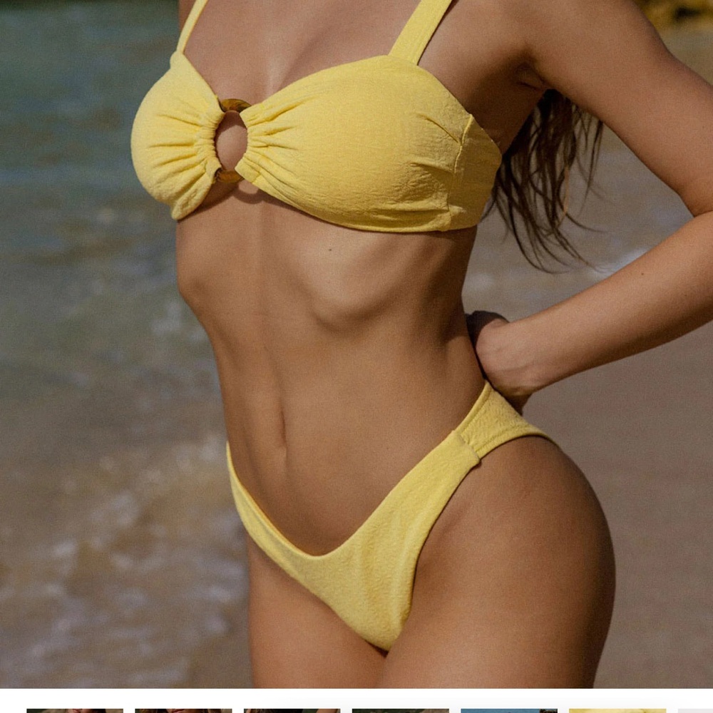 Sunny Yellow Women's O-Ring Bikini Top